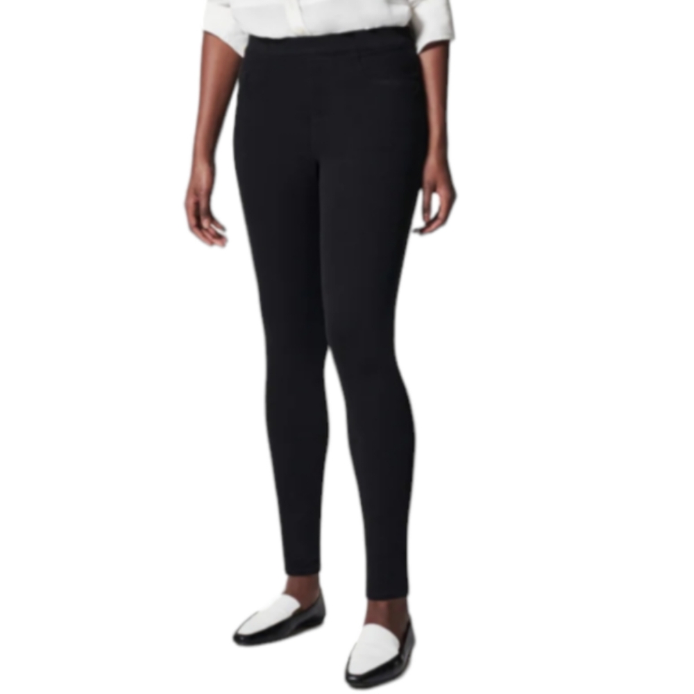 Spanx Jean-ish Ankle Leggings Black Denim Jeggings Size M